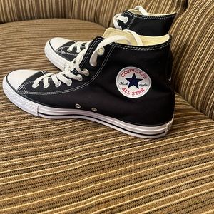 Black and white all star Converse